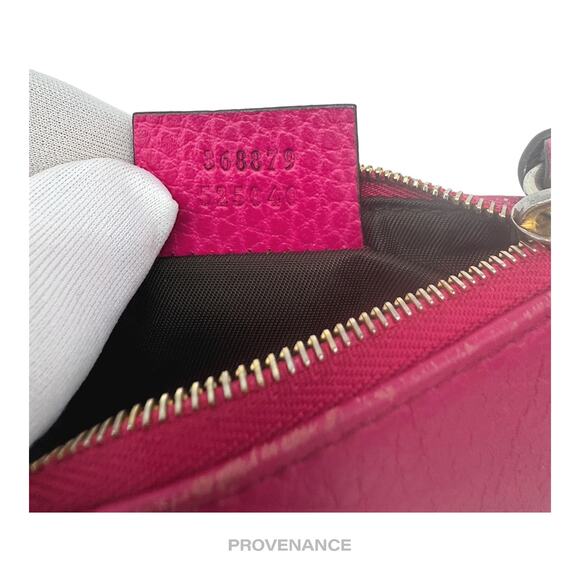 🔴 Gucci MII Key Pouch Cles - Pink Tumbled Leather - Picture 8 of 8